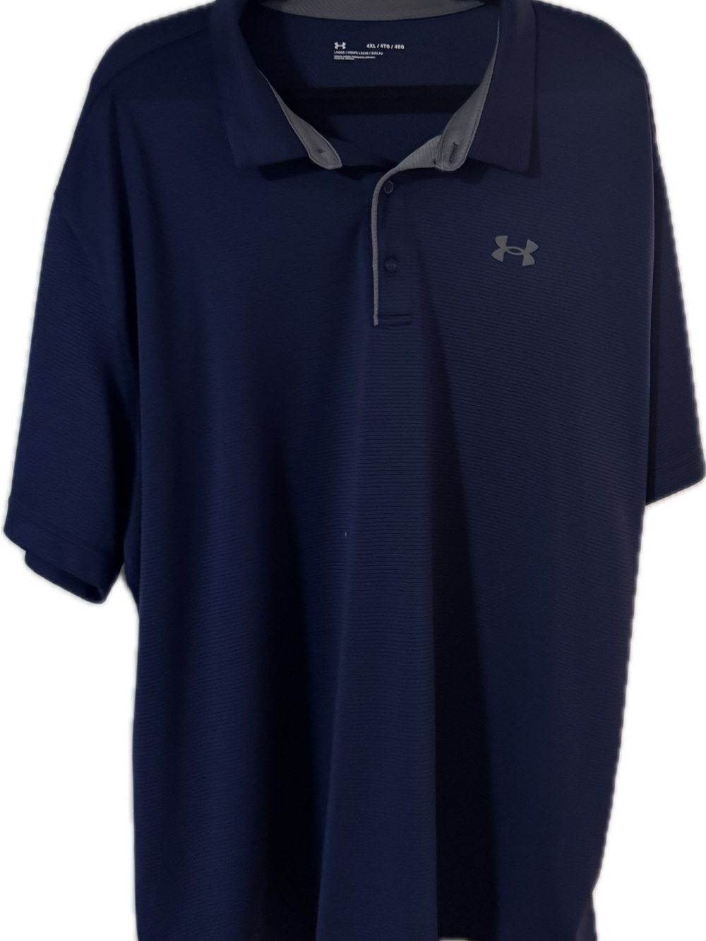 Under Armour Navy and Gray Short Sleeve Polo